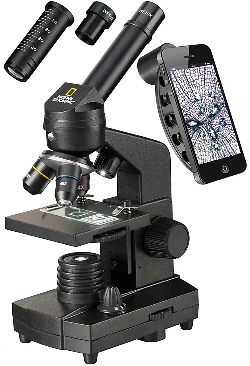 picture Bresser National Geographic 40x–1280x Microscope with Smartphone Holder