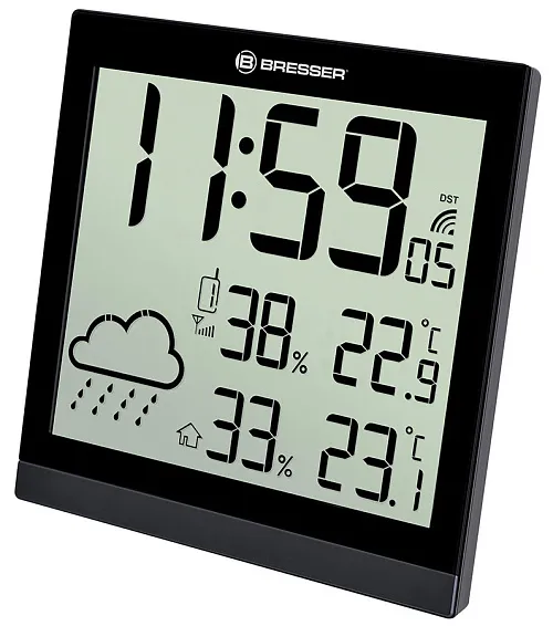 photo Bresser TemeoTrend JC LCD RC Weather Station (Wall clock), black