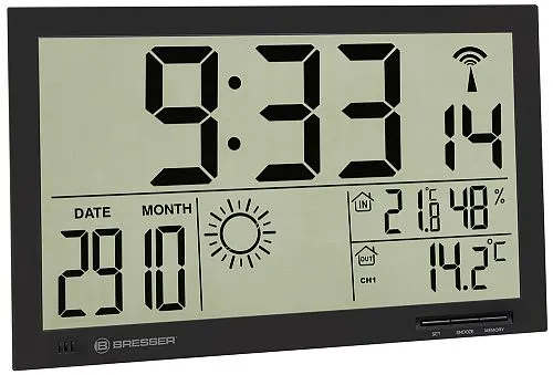 image Bresser MyTime Jumbo LCD Wall Clock,  1