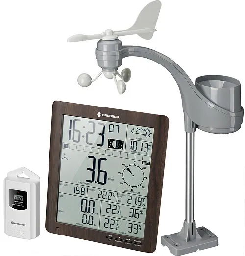 image Bresser ClimaTemp XXL Weather Station, wooden look
