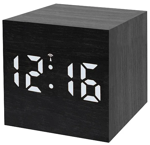 image Bresser MyTime WAC Tabletop Alarm Clock, black,  1