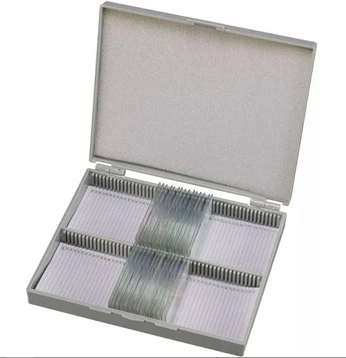 photo Bresser Prepared Slides Set 50pcs, with case