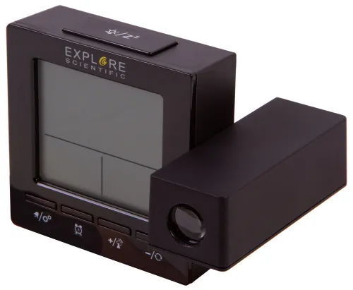 photograph Explore Scientific RC Digital Projection Clock with Indoor Temperature, black,  10