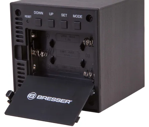 image Bresser MyTime WAC Tabletop Alarm Clock, black,  7