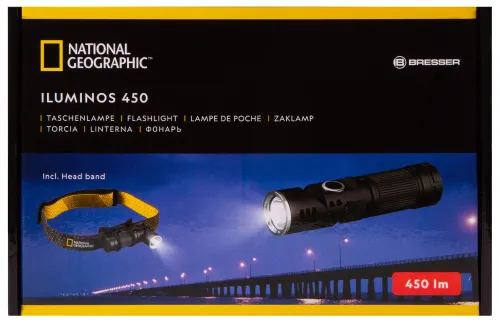 photograph Bresser National Geographic ILUMINOS 450 LED Flashlight with Head Mount,  12