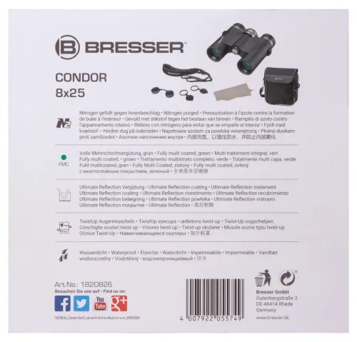photograph Bresser Condor UR 8x25 Binoculars,  14
