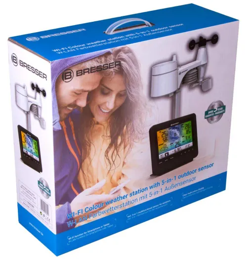 photograph Bresser 5-in-1 Wi-Fi Weather Station with Colour Display, black,  11