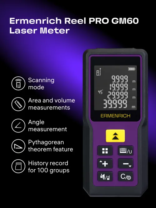 photo Ermenrich Reel PRO GM60 Laser Meter,  9
