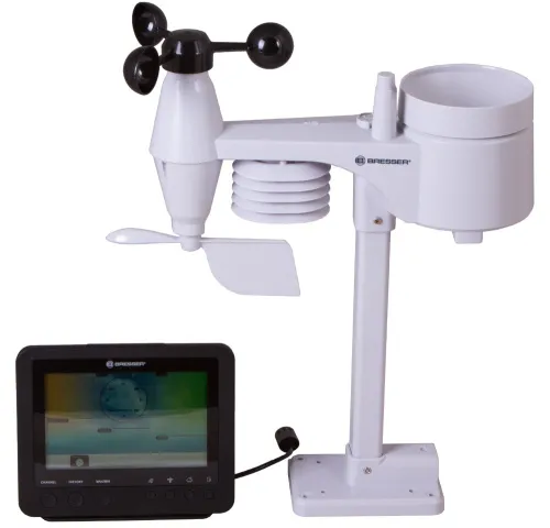 photograph Bresser 5-in-1 Wi-Fi Weather Station with Colour Display, black,  7