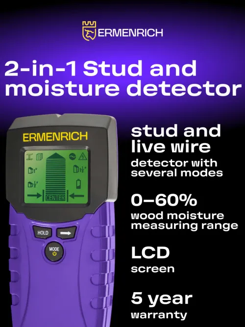photo Ermenrich Ping TM100 2-in-1 Stud and Moisture Detector,  8