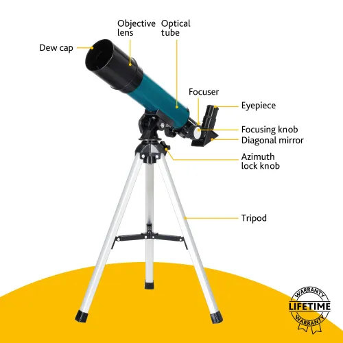 photo Levenhuk LabZZ TK50 Telescope with case,  11