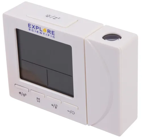 picture Explore Scientific RC Digital Projection Clock with Indoor Temperature, white,  8