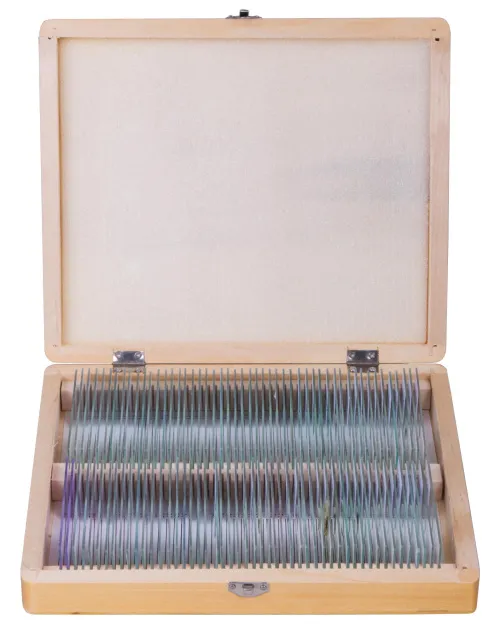 photo Bresser Prepared Slides Set 100pcs, with case,  2