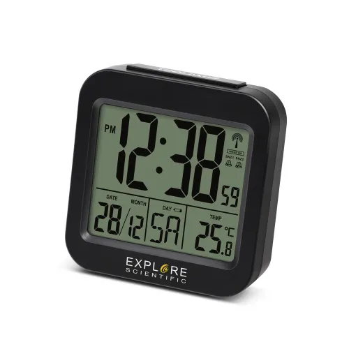 picture Explore Scientific RC Alarm Clock, black,  2