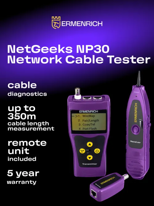 photo Ermenrich NetGeeks NP30 Network Cable Tester,  13