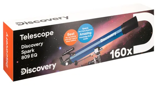 picture Levenhuk Discovery Spark 809 EQ Telescope with book,  15