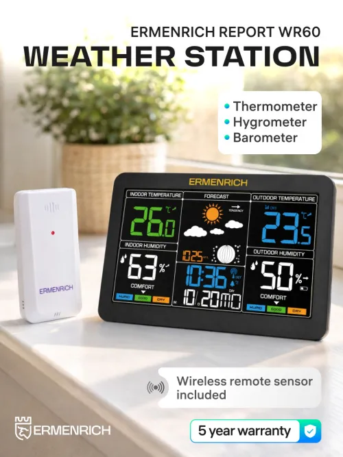 image Ermenrich Report WR60 Weather Station,  12