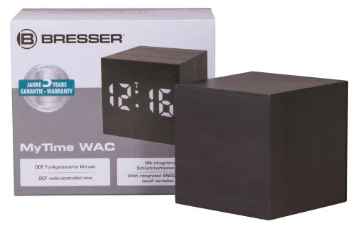 image Bresser MyTime WAC Tabletop Alarm Clock, black,  9