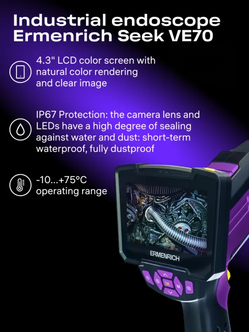 picture Ermenrich Seek VE70 Industrial Endoscope,  16