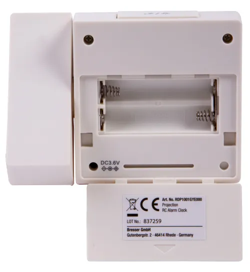 picture Explore Scientific RC Digital Projection Clock with Indoor Temperature, white,  12