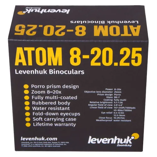 photograph Levenhuk Atom 8–20x25 Binoculars,  12