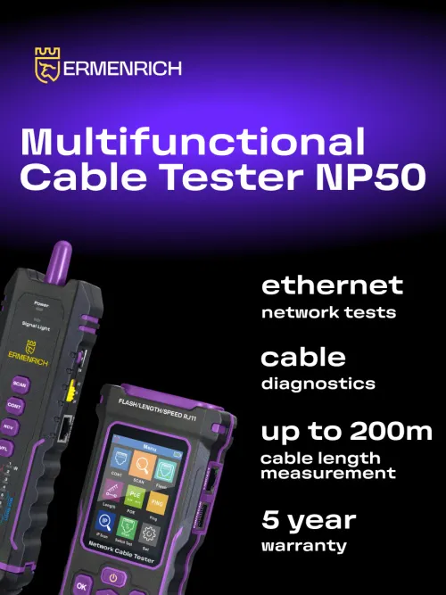 picture Ermenrich NetGeeks NP50 Multifunctional Cable Tester,  14