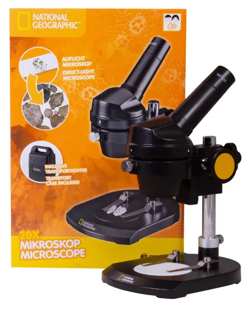 photograph Bresser National Geographic 20x Microscope, monocular,  12