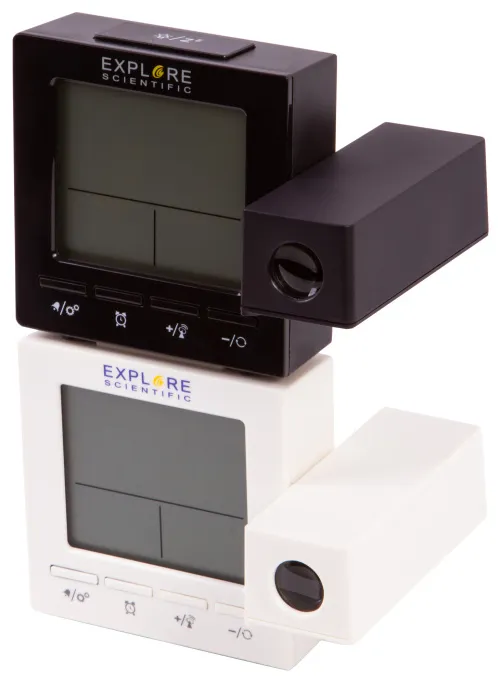 picture Explore Scientific RC Digital Projection Clock with Indoor Temperature, white,  2