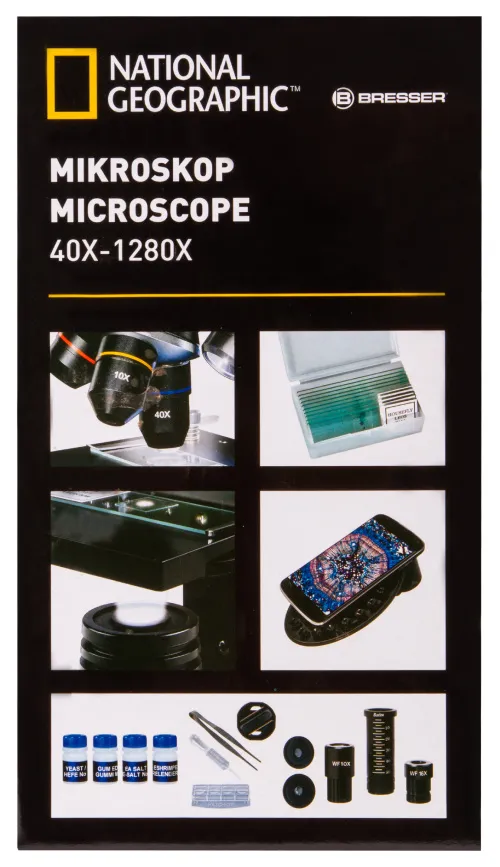picture Bresser National Geographic 40x–1280x Microscope with Smartphone Holder,  20