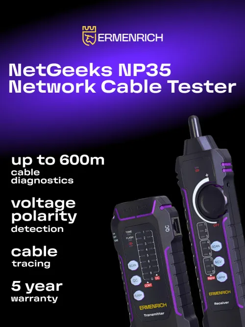 photo Ermenrich NetGeeks NP35 Network Cable Tester,  13