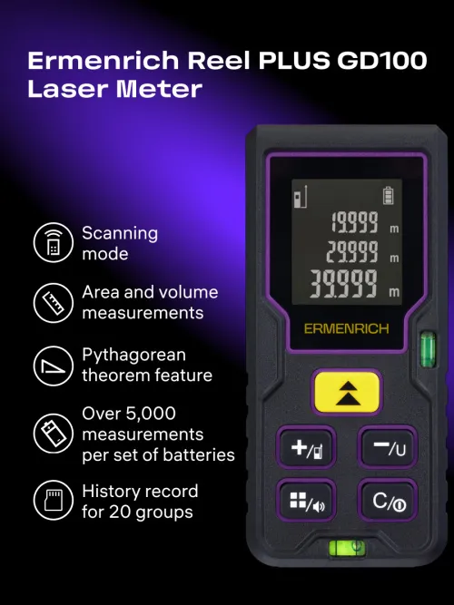 picture Ermenrich Reel PLUS GD100 Laser Meter,  9