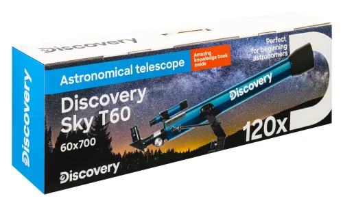 picture Levenhuk Discovery Sky T60 Telescope with book,  15
