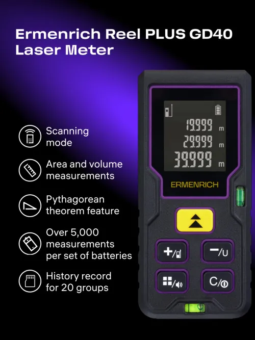 image Ermenrich Reel PLUS GD40 Laser Meter,  9