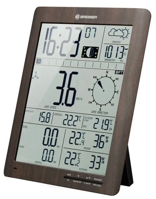 image Bresser ClimaTemp XXL Weather Station, wooden look,  3
