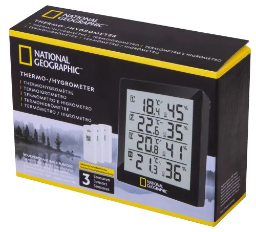 photograph Bresser National Geographic Thermo-Hygrometer 4 Measurement Results, black,  10