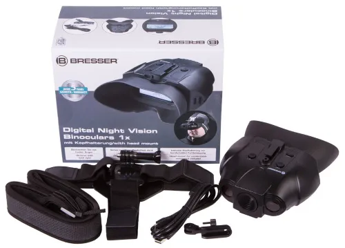 photo Bresser 1–2x Digital Night Vision Binoculars, with Head Mount,  2