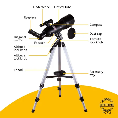 image Levenhuk Skyline Travel 80 Telescope,  16