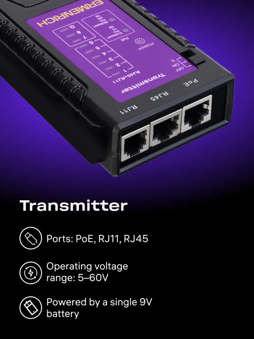 photograph Ermenrich NetGeeks NP10 Cable & PoE Tester,  10