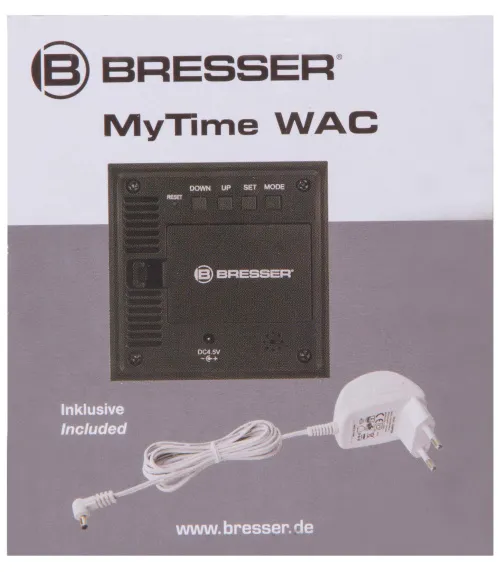 image Bresser MyTime WAC Tabletop Alarm Clock, black,  13