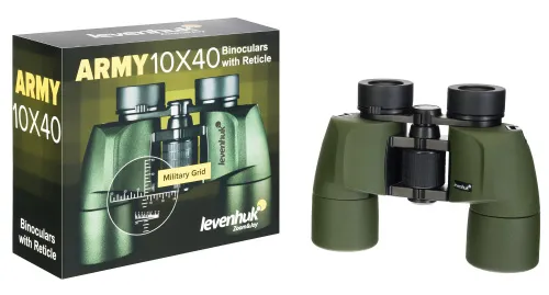 photo Levenhuk Army 10x40 Binoculars with Reticle,  6