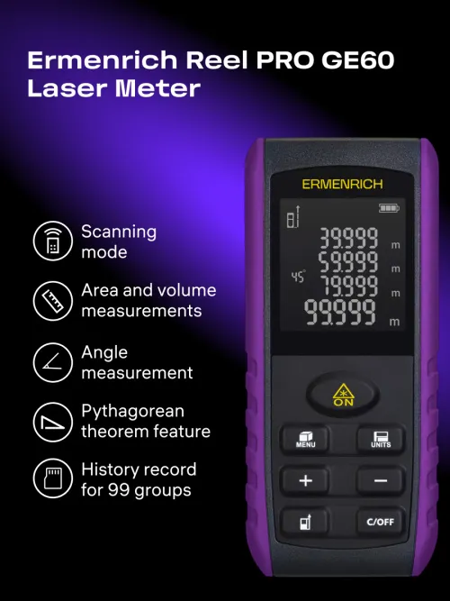 photograph Ermenrich Reel PRO GE60 Laser Meter,  9