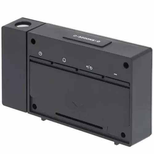 picture Explore Scientific Projection RC Alarm Clock w/Weather Forecast, black,  7