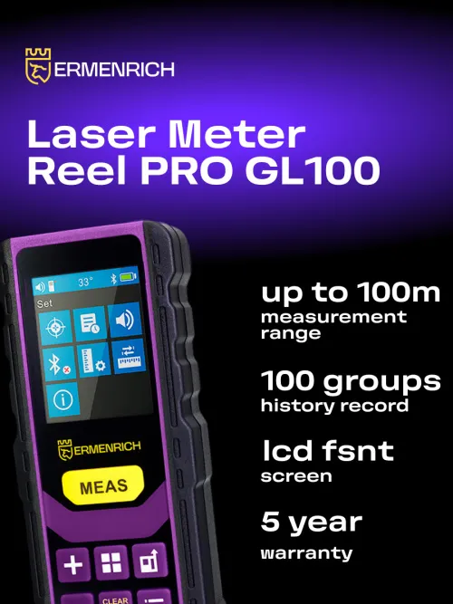 photograph Ermenrich Reel PRO GL100 Laser Meter,  8