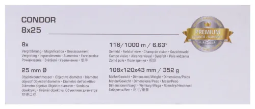 photograph Bresser Condor UR 8x25 Binoculars,  16