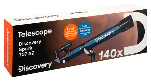 image Levenhuk Discovery Spark 707 AZ Telescope with book,  15