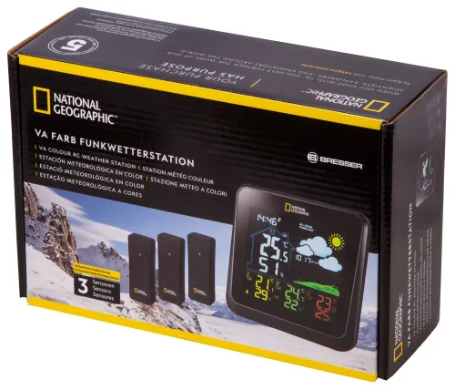 photo Bresser National Geographic VA Weather Station with Color Display and 3 Sensors,  14