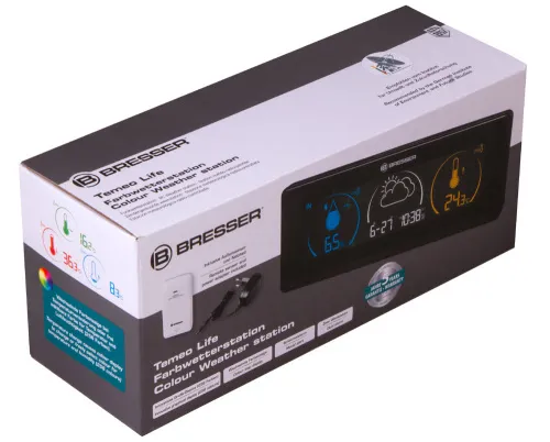 photograph Bresser Temeo Life Weather Station with Color Display, black,  9