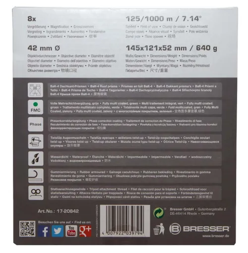 image Bresser Pirsch 8x42 Binoculars,  13