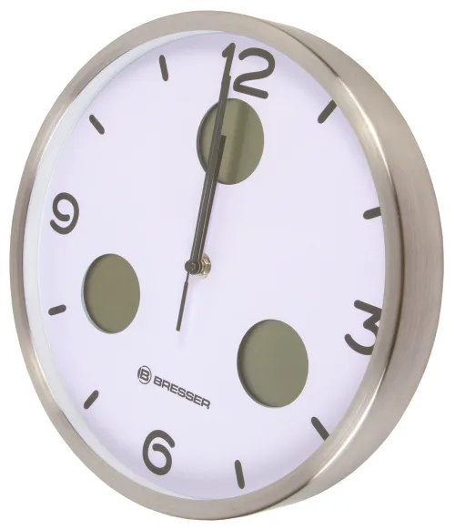 picture Bresser Optus MyTime Bresser MyTime io NX Thermo/Hygro Wall Clock 35cm, white,  6