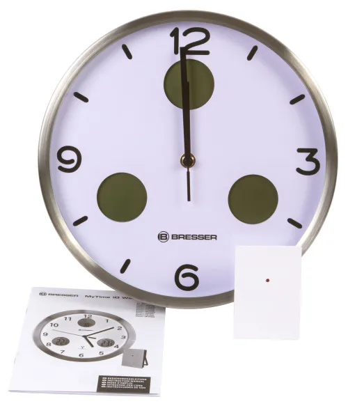 picture Bresser Optus MyTime Bresser MyTime io NX Thermo/Hygro Wall Clock 35cm, white,  7